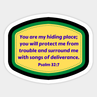 Bible Verse Psalms 32:7 Sticker